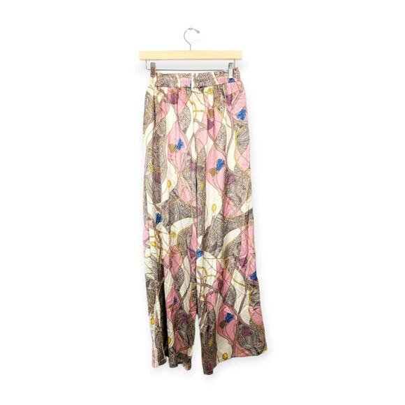 NWT Cider Chain & Baroque Printed Wide Leg Pull On Pants - Picture 2 of 8